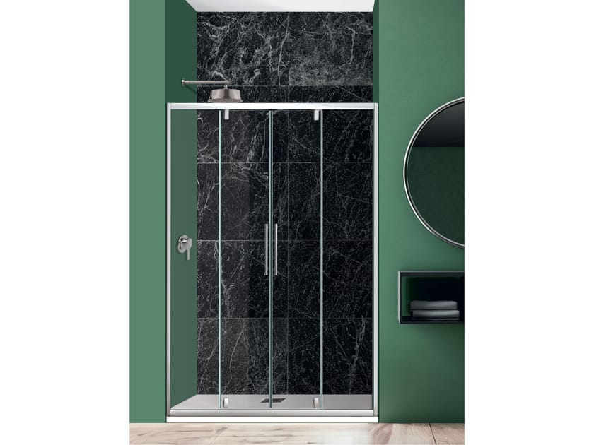 Хрустальная нишевая душевая кабина с поворотной дверью Metidea Рубин ARCH-00010777