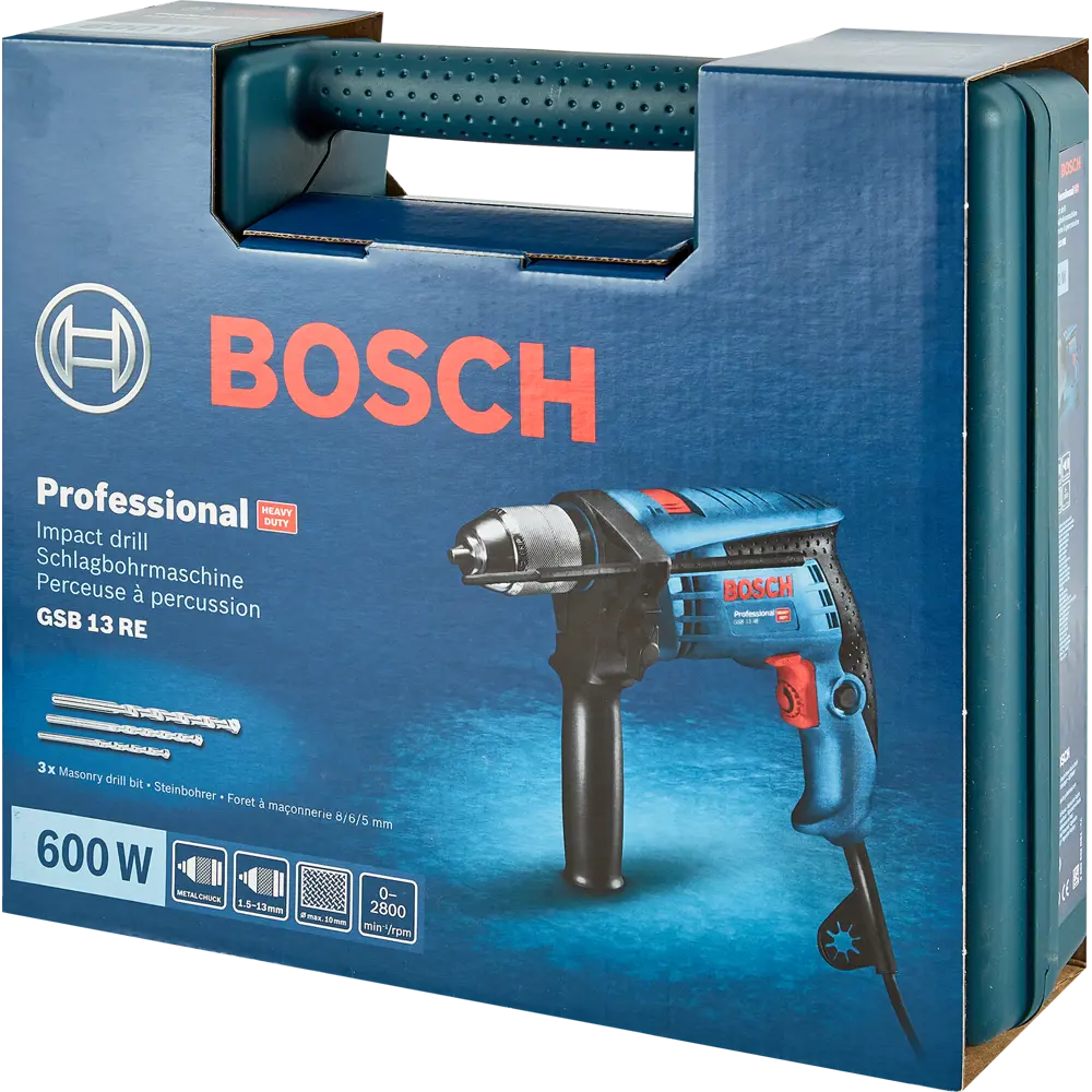 Дрель ударная сетевая Bosch Professional GSB 13 RE, 600 Вт 19387032 STLM-2193250  - Вид №11