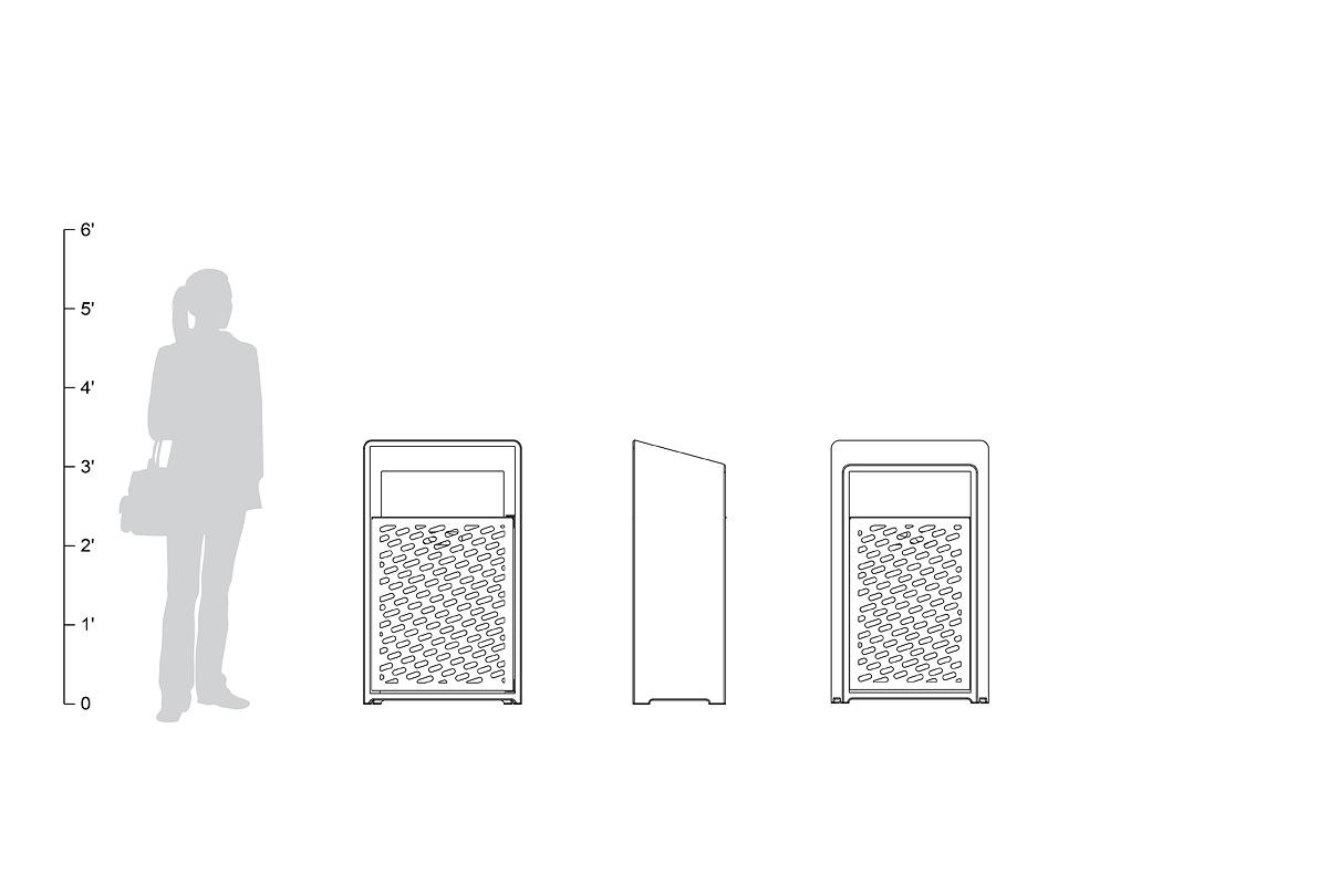 FSRT170 Емкость для мусора со скосом  Forms-surfaces  - Вид №8