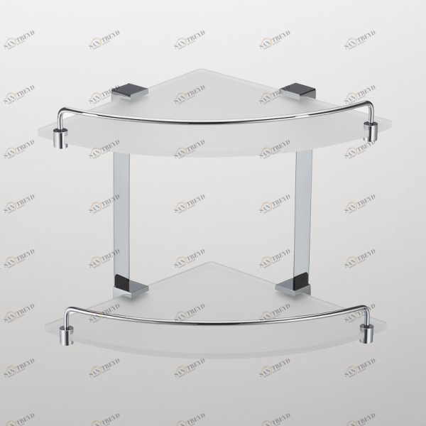 Полка стекло матовое двухэтажная 30 см Schein (Германия) Elite 7057055 sun-id-561905