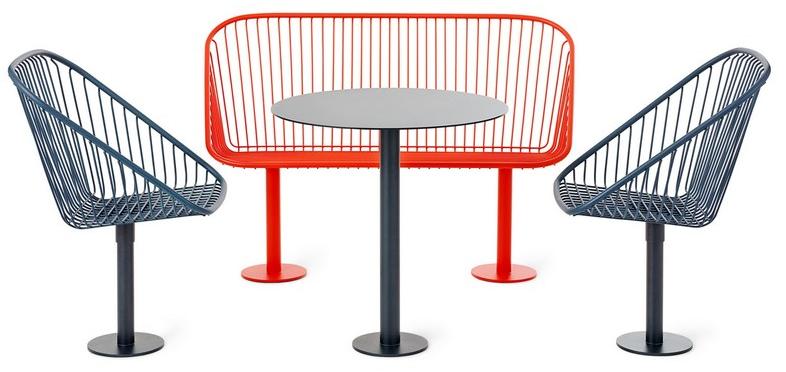 Nola Industrier Круглый стол для общественных мест из стали с порошковым покрытием Korg sun-id-1409587 - Вид №3