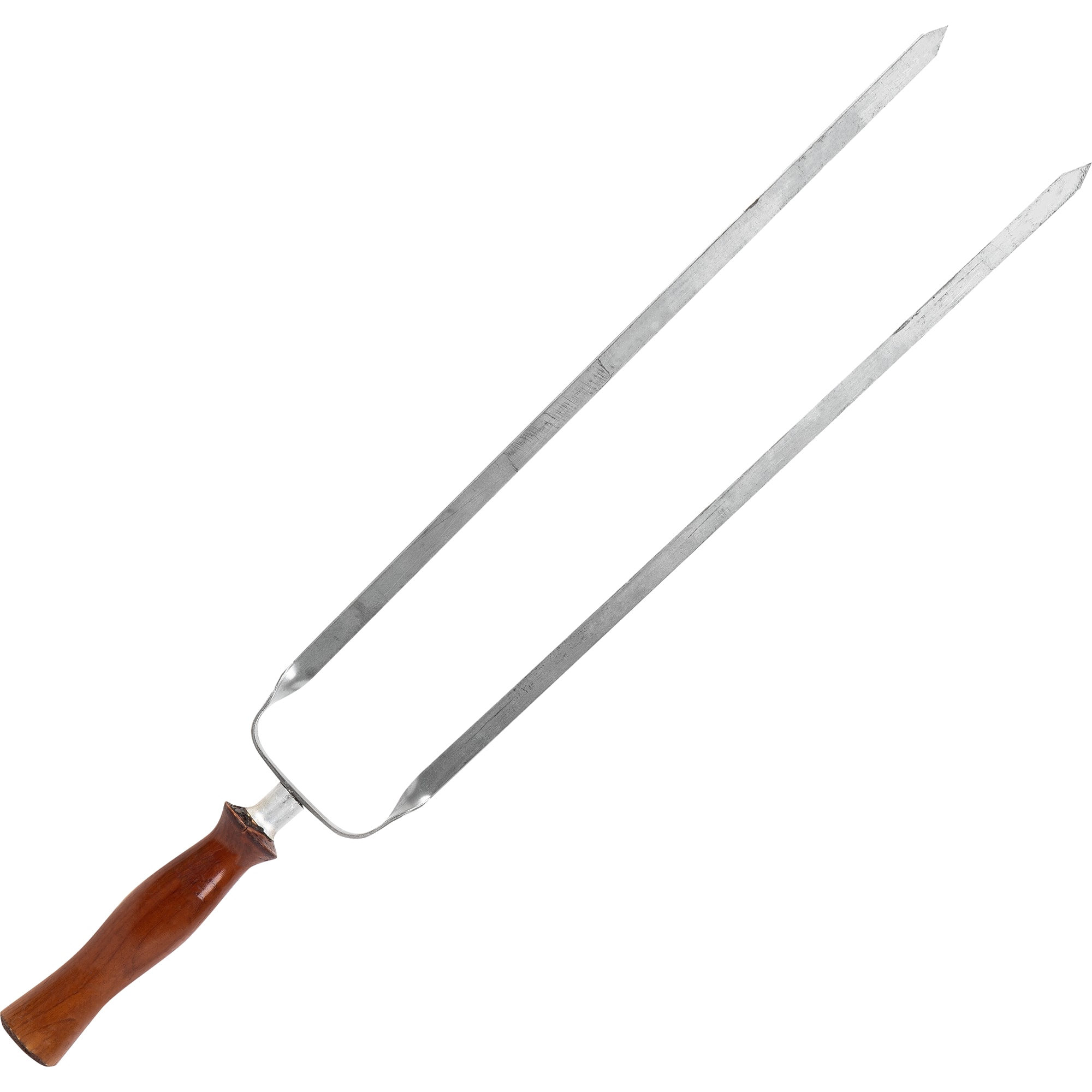 17912815 Шампур металлический 45 см двойной, с деревянной ручкой Santreyd 