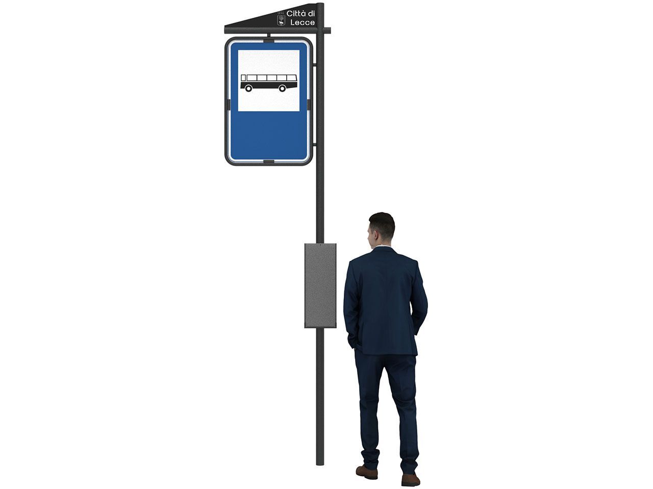 Стальной дорожный знак Lazzari Palina fermata autobus con personalizzazione ARCH-00096090 - Вид №1