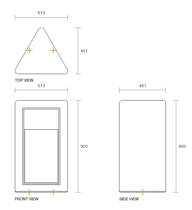 Наружные волокнистые бетонные стойки для мусора SIT Vida ARCH-00034827 - Вид №2