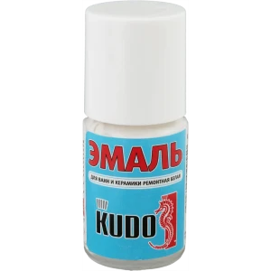 Эмаль для ванн и керамики Kudo с кисточкой, цвет белый, 15 мл 82492026 STLM-2168713