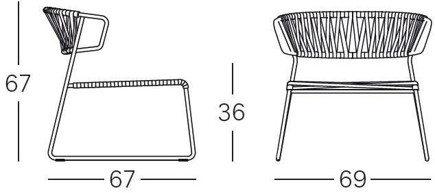 SCAB DESIGN Санное садовое кресло из морской веревки Lisa sun-id-1412425 - Вид №6