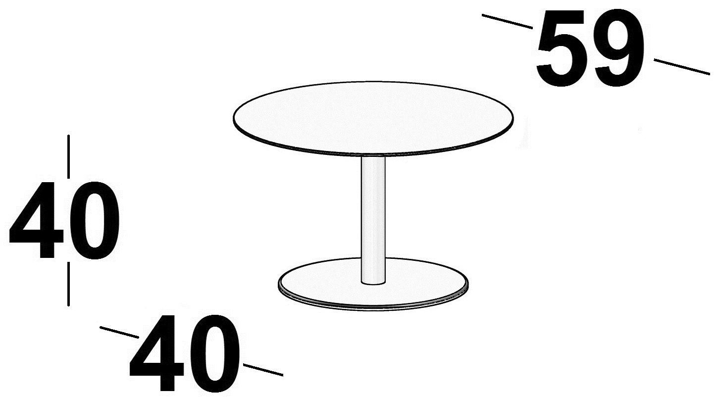 Luxy Низкий круглый журнальный столик из мдф Incollection sun-id-1476946 - Вид №2