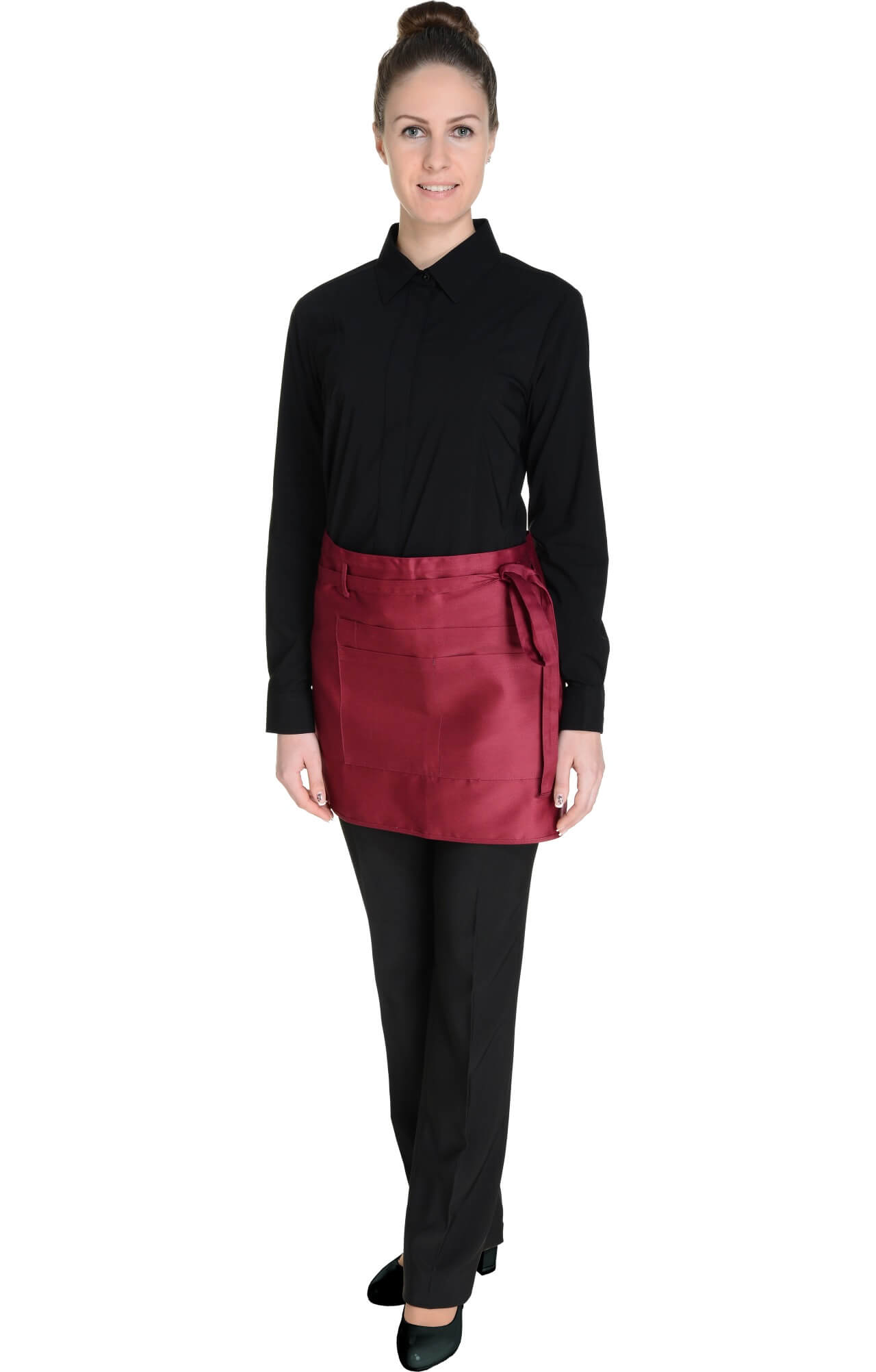 59926 Фартук  укороченный, цвет burgundy BARISTA  Одежда для официантов  размер  - Вид №12