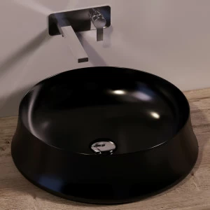 SH01NEROMATT Накладная раковина на столешницу  круглая Simas Sharp