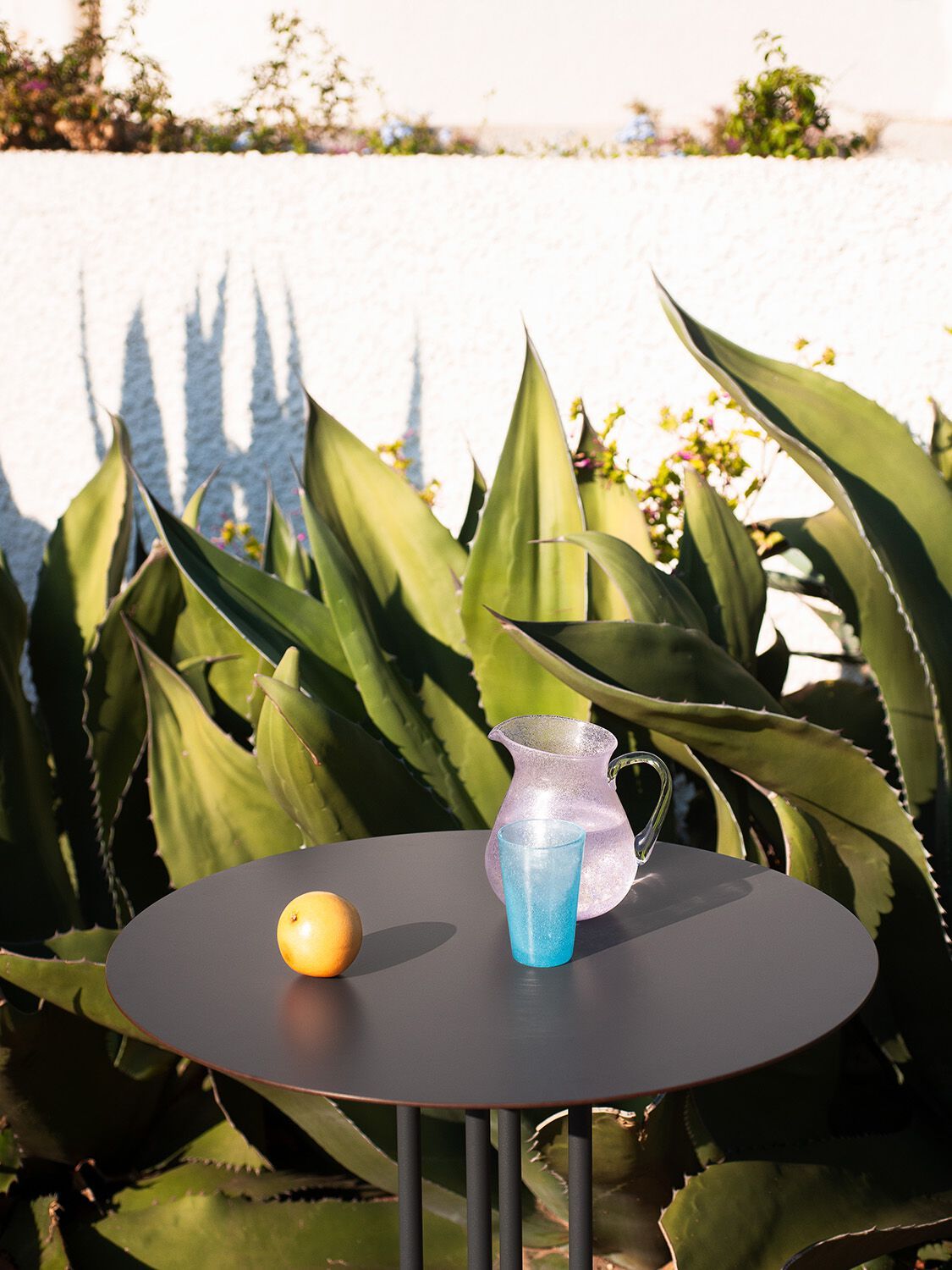 Высокий круглый садовый стол из HPL и металла Potocco Graphic ARCH-00127160 - Вид №3