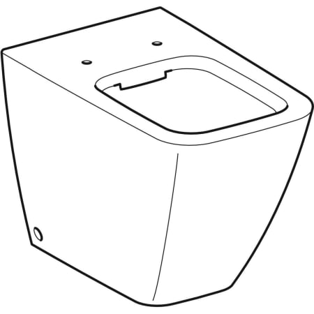 211910000 Напольный унитаз вертикальный смыв Geberit iCon Square, приставной, закрытая форма, Rimfree Geberit  - Вид №1