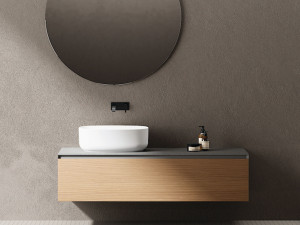 МДФ подвесной шкаф для умывальника с ящиком