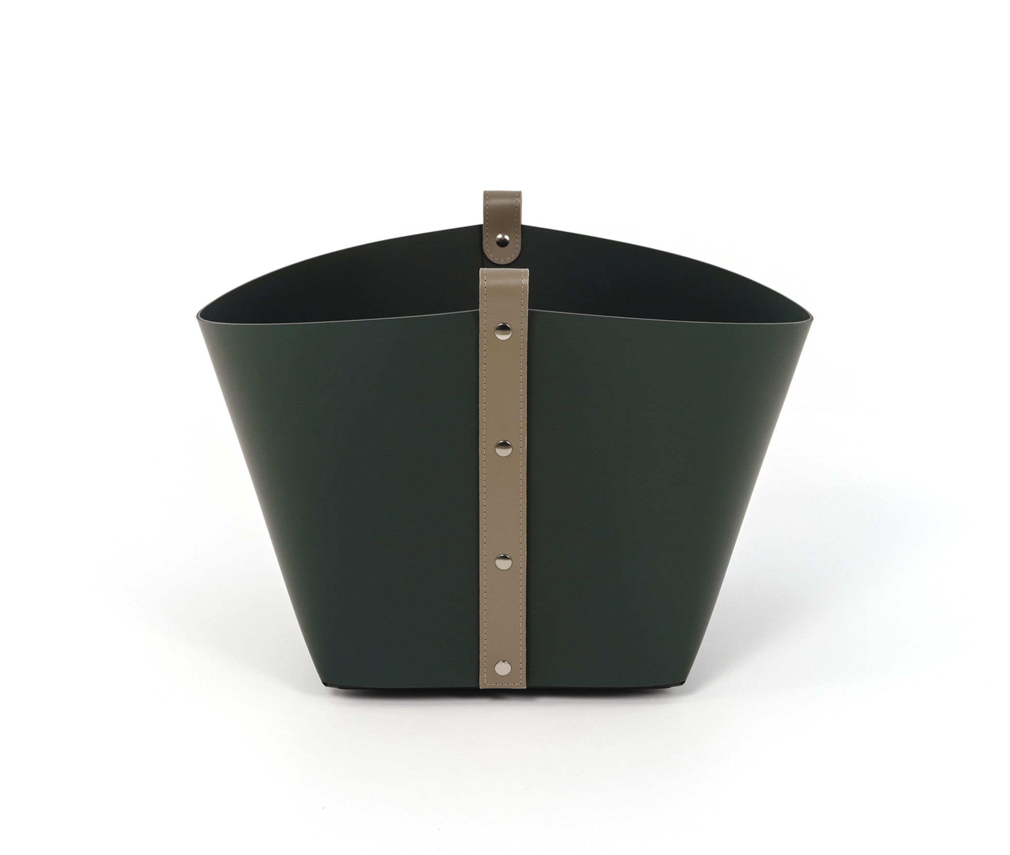 Ovo Basket - 40X40XH29 см / Серо-коричневый / регенерированная кожа_манго Pinetti 76.0180.082.036