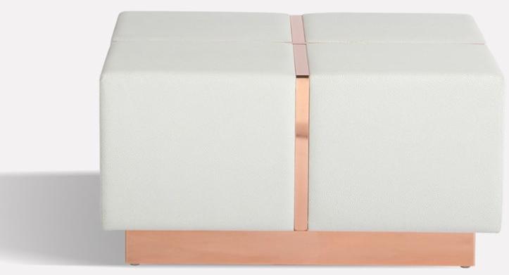 MORADA Квадратный кожаный журнальный столик  Dono ct  - Вид №1