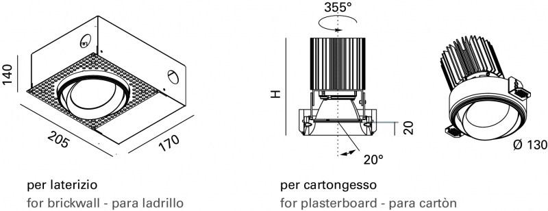 Lucifero's Регулируемый встраиваемый светильник Nyx sun-id-1411312 - Вид №5