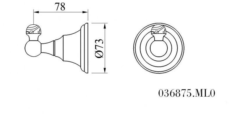 Bronces Mestre Крючок для полотенца Atlantica precious 036875.ml0.01 - Вид №1