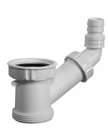 779000 001 00  Промежуточное соединение для розетки стиральной машины под раковину, белый пластик Valentin Белый  - Вид №1