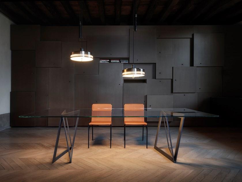 Casamania & Horm Прямоугольный стол из металла и стекла Quadror™ sun-id-1499047 - Вид №1