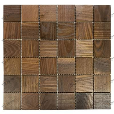 Мозаика и 3D панели из дерева Tarsi Матрица 1bt2 Термоясень Селект с брашью (Текстурированная) 280х280 мм 1401100082