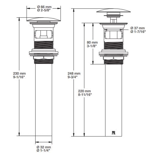 Слив для умывальника BARIL REN-8422-02 ARCH-00146415 - Вид №2