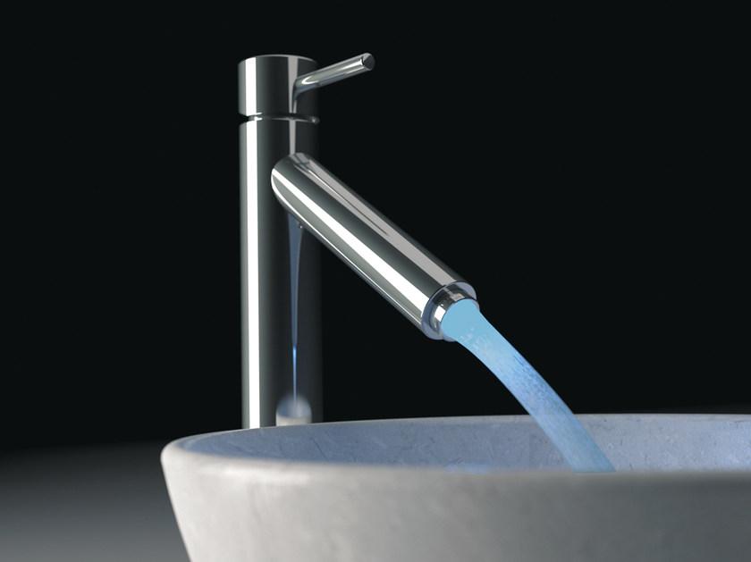 Remer Rubinetterie Смеситель для раковины на столешницу из хромированной латуни со светодиодной подсветкой Minimal color Nr 10 l b 2 - Вид №1