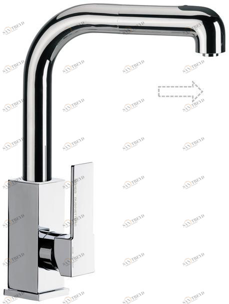 Remer Rubinetterie Смеситель для кухни из хромированной латуни с вытяжным душем Gourmet Q 82 c