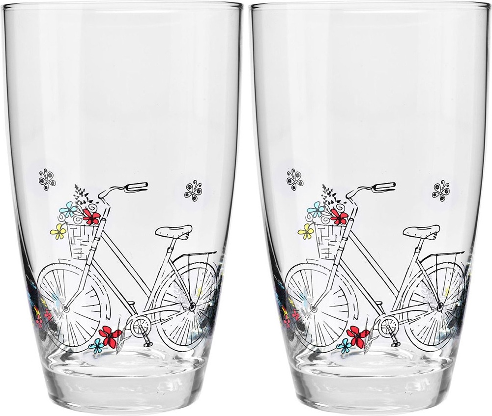 10653571 KROSNO Набор стаканов для воды Krosno "Велосипед" 450мл, 2 шт Стекло 