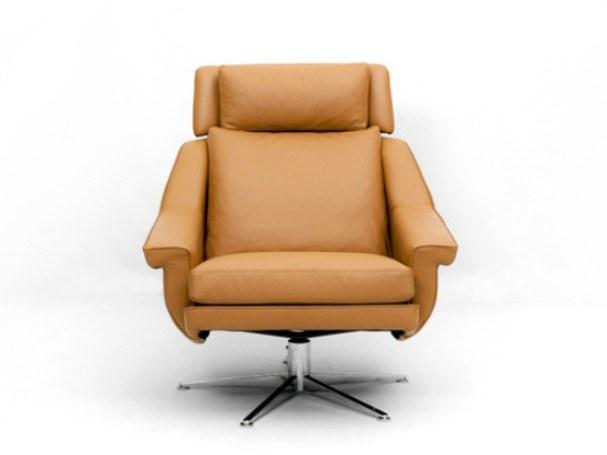 Mytto Поворотное кожаное кресло с подголовником Larforma sun-id-1455857 - Вид №3