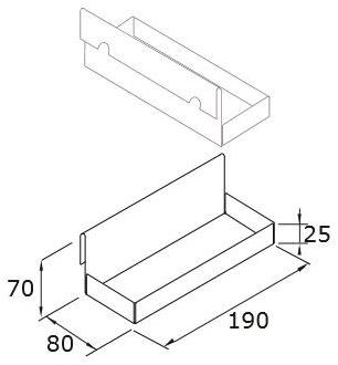 MINA Полка для ванной из нержавеющей стали Emme sun-id-1422528 - Вид №3