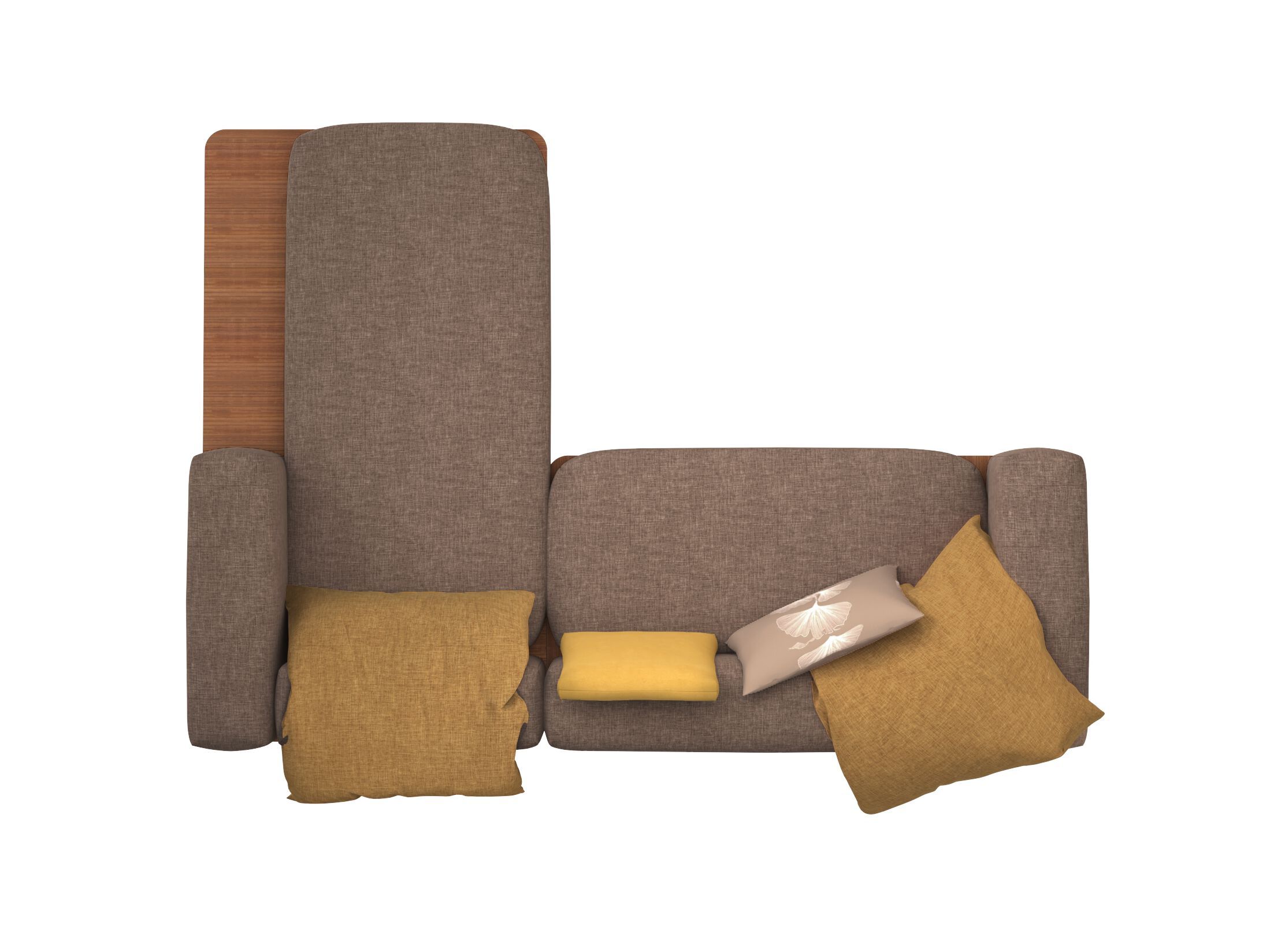 Тканевый диван с полуостровом HANNABI Topan ARCH-00061544 - Вид №3