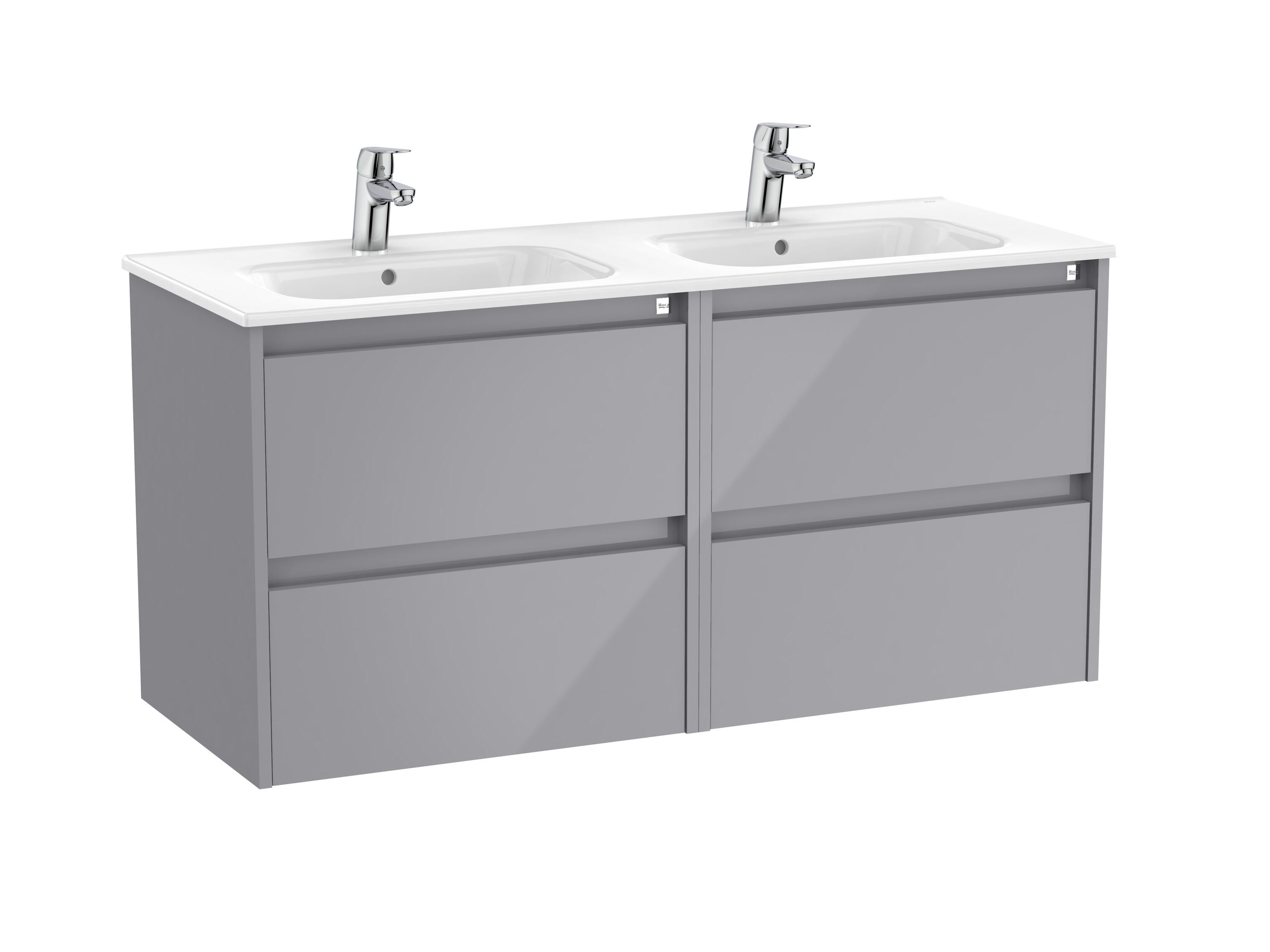 Двойной деревянный шкаф для умывальника со встроенной раковиной Roca Tenet ARCH-00038832