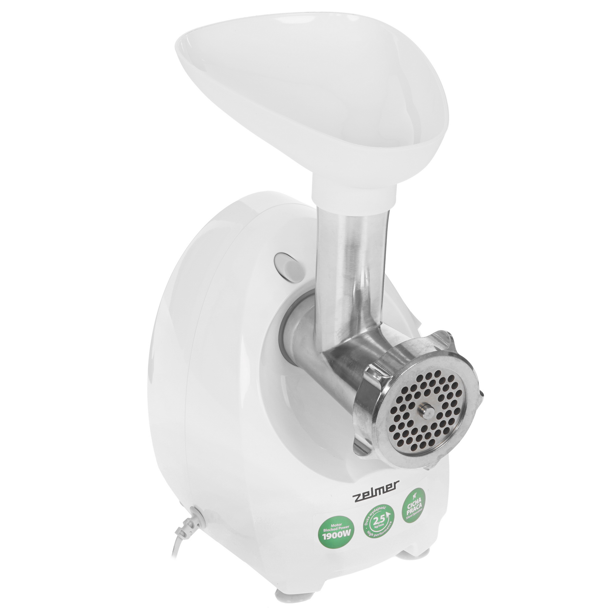 8199835 Мясорубка электрическая Zelmer ZMM4080B белый STDN-0024980 - Вид №6