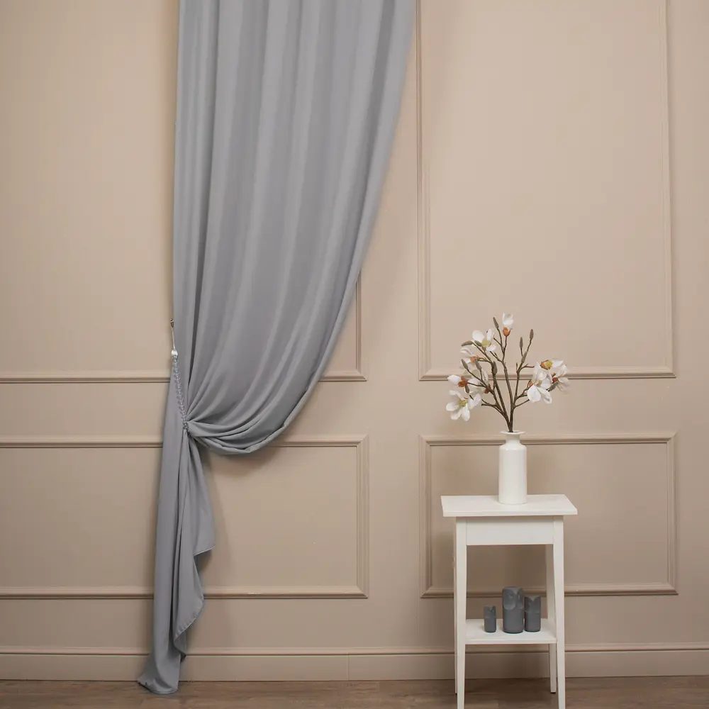 Тюль 1 п/м креп Crisp 280 см 132 г/м² цвет серый 89462521 STLM-2208818 TEX REPUBLIC 