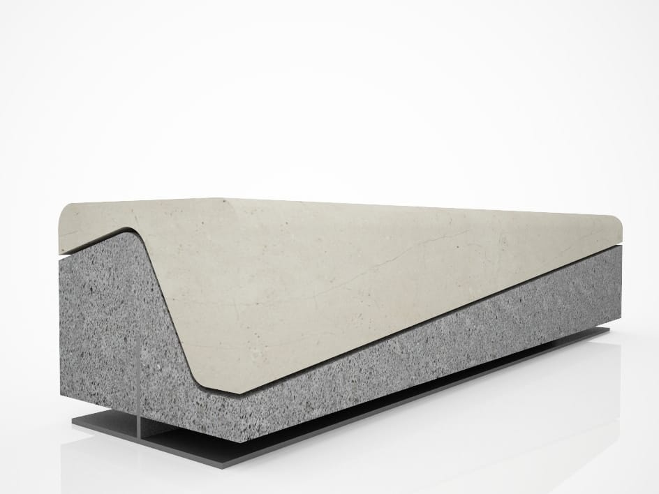 Реконструированная каменная скамья без спинки Viscio Urban Design Actea ARCH-00083615