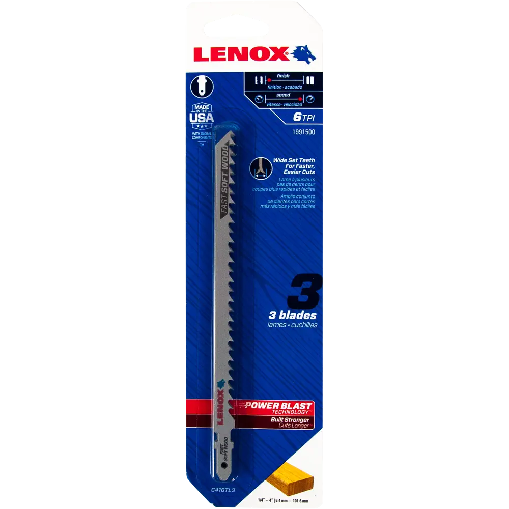 Пилки для лобзика по мягкой древесине Lenox C416TL, 3 шт. 82582648 STLM-2144845  - Вид №4