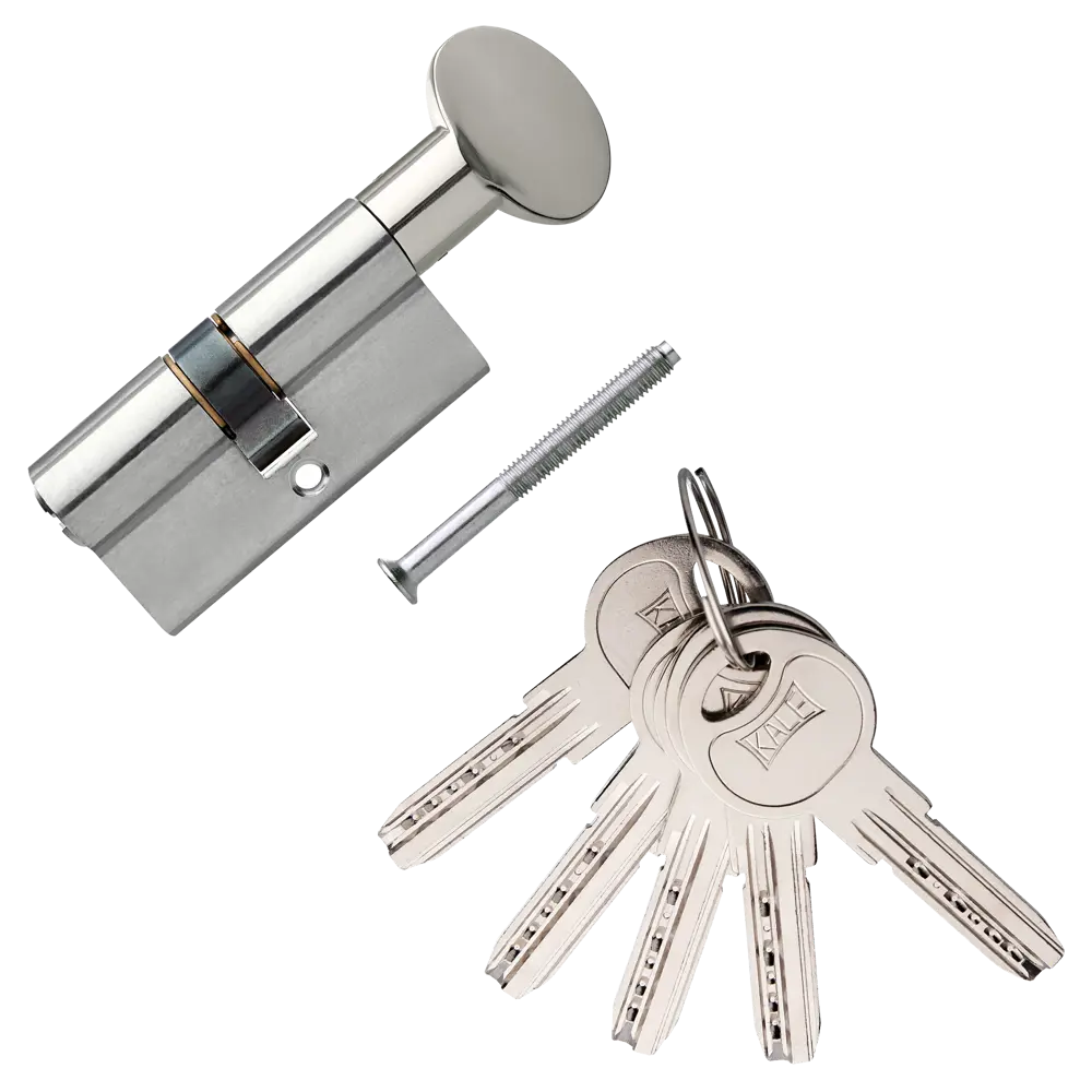 Цилиндр Kale 164SM-62-C-NI, 26х26 мм, ключ/вертушка, цвет никель 82394706 STLM-2185456  - Вид №1