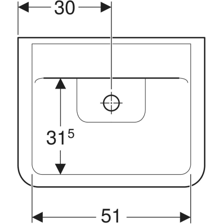 225165000 Накладная раковина Geberit Renova Plan Geberit  - Вид №13