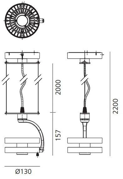 Artemide Светодиодная подвесная лампа из литого под давлением алюминия Cata sun-id-1403513 - Вид №3