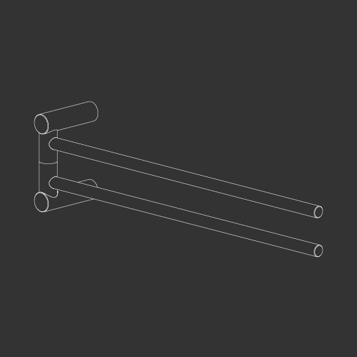 Двойной Поворотный полотенцесушитель L. 400 мм  STE24 CEADESIGN  - Вид №1