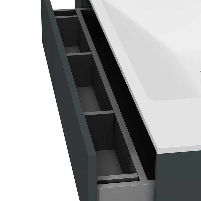 M50AFHX1003GM INSPIRE V2.0 База под раковину подвесная 100 см 3 ящика push-to-open графит мато AM.PM Inspire 2.0  - Вид №4