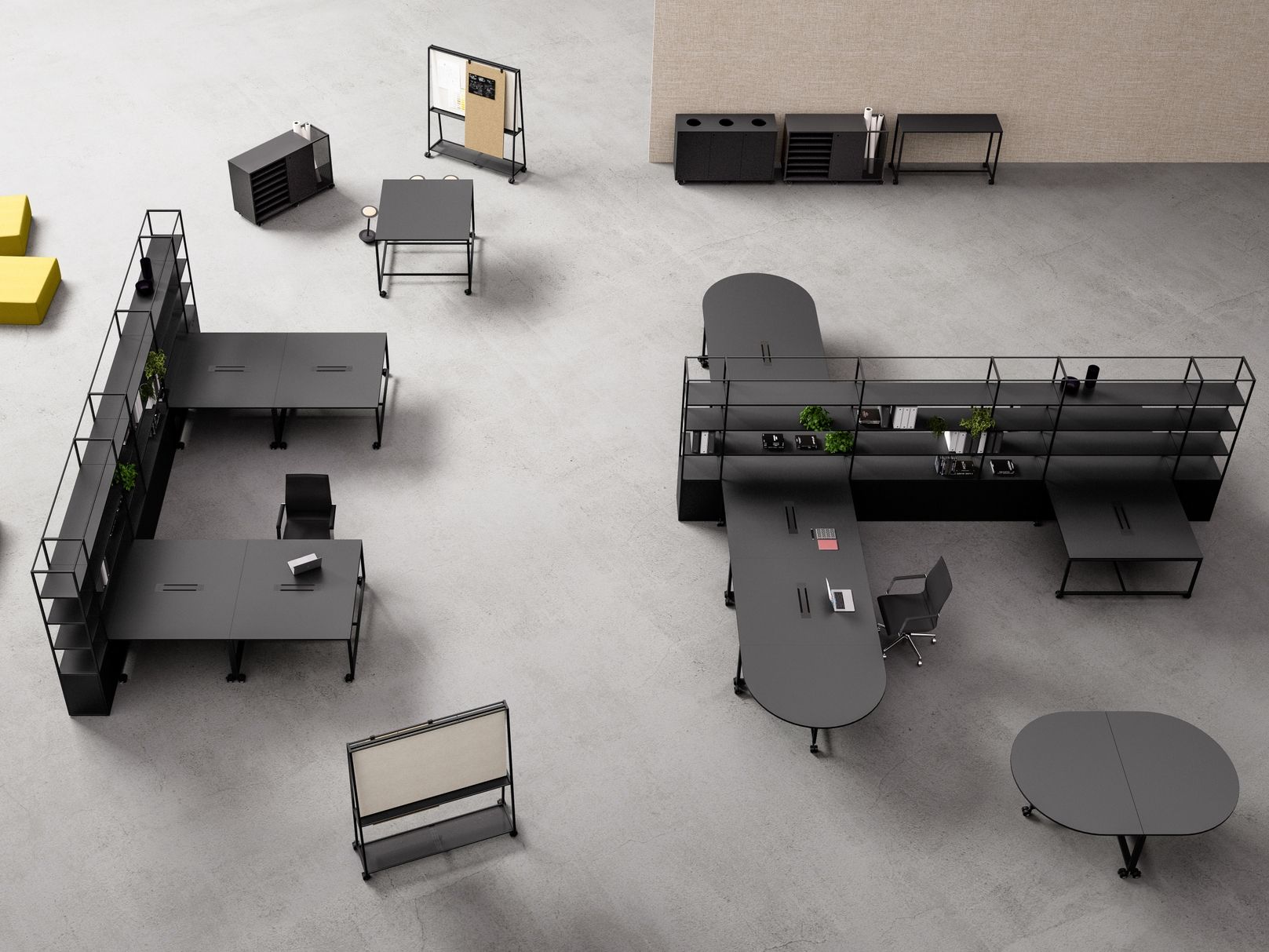 Металлический офисный шкаф с поворотными дверями с колесами FANTONI ателье ARCH-00135477 - Вид №4