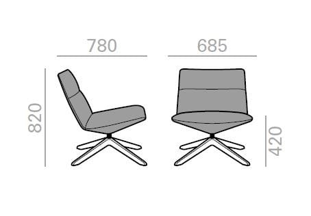 Вращающееся кресло на насесте Andreu World Capri Lounge ARCH-00087815 - Вид №2