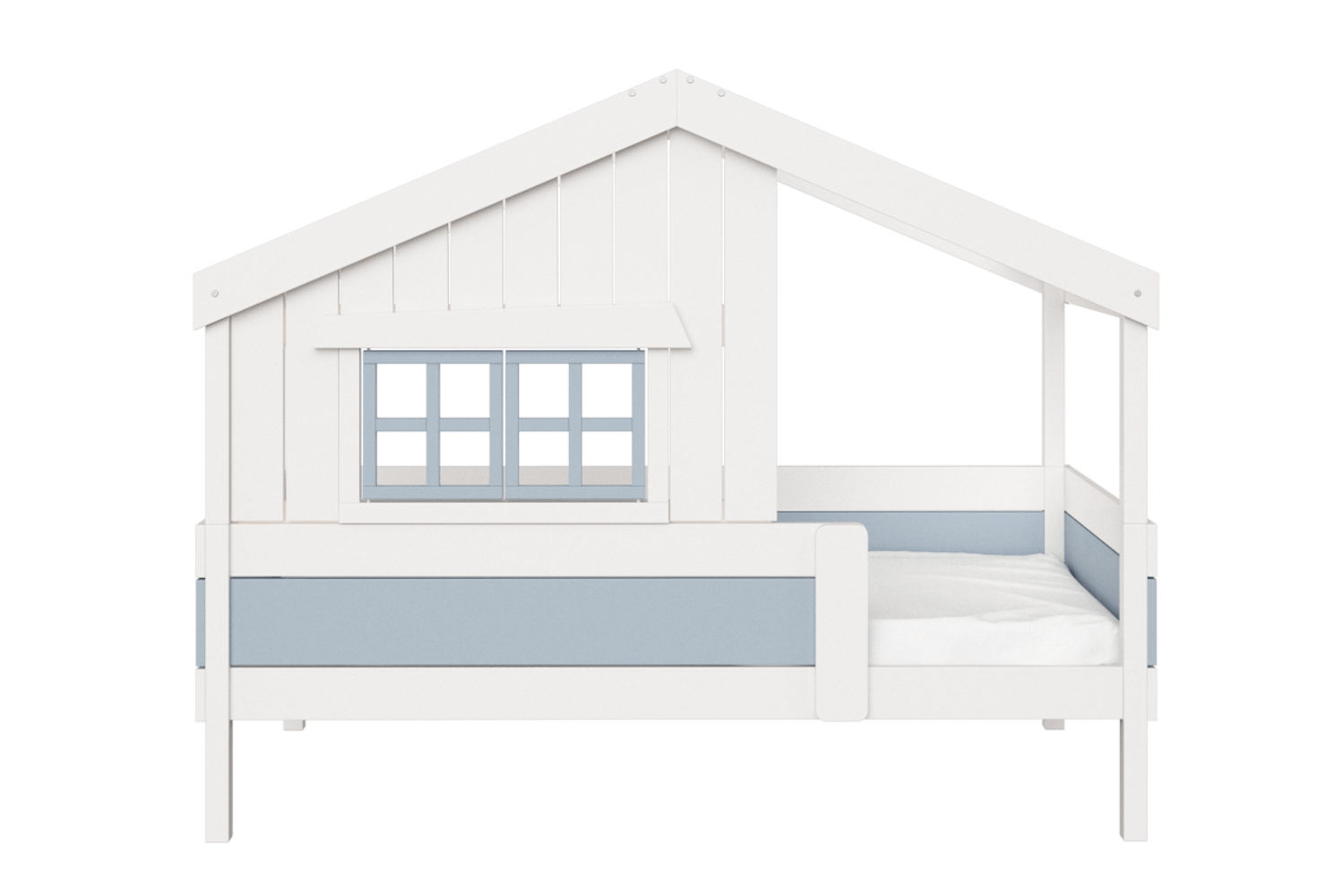 Кровать одноярусная белая с серым "Шале M" ELLIPSE ELLIPSE HOME 00-3951317 Белый;серый Santreyd  - Вид №1