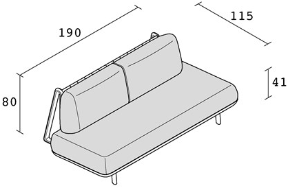Alias 2-местный тканевый диван Trigono D20 - Вид №5