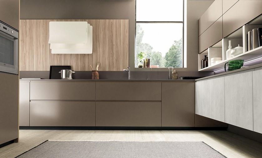 Febal Casa Линейная лакированная встроенная кухня sun-id-1457235 - Вид №4