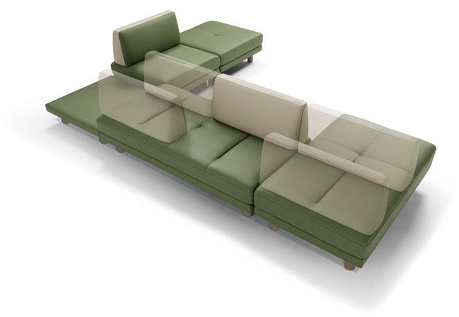 Egoitaliano Модульный кожаный диван sun-id-1384421 - Вид №2