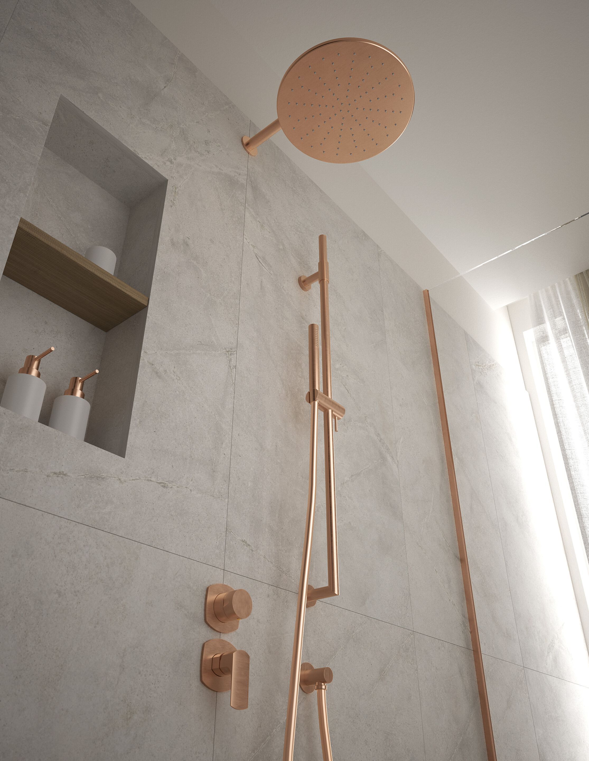 Латунный подъемный стержень с ручным душем Rubinetterie Treemme Albatros ARCH-00108405 - Вид №1