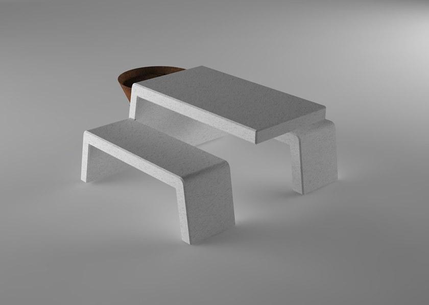 Manufatti Viscio Стол для общественных мест со встроенными скамейками sun-id-1375084 - Вид №2