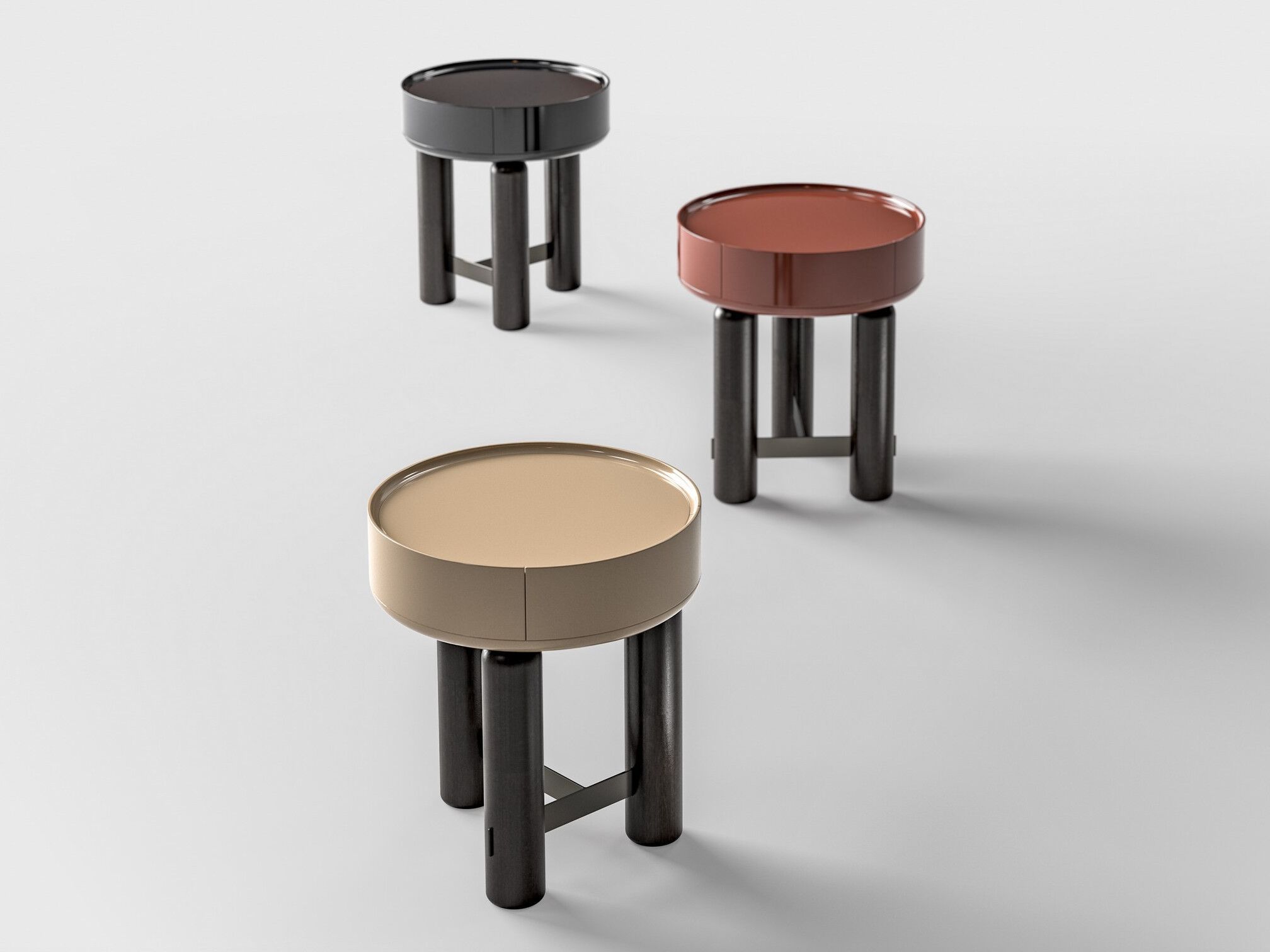 Деревянная круглая тумбочка CPRN HOMOOD Shapes 2025 ARCH-00010797 - Вид №1