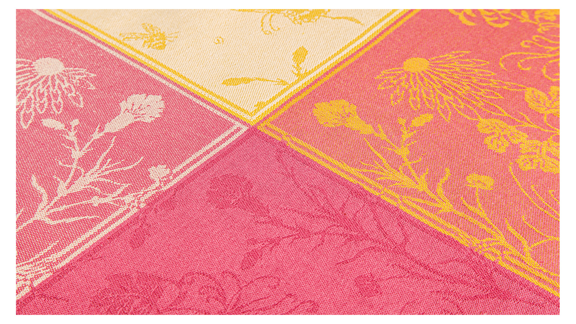 10610820 Яковлевский жаккард Скатерть прямоугольная Яковлевский Жаккард Летняя 170х250см желто-фиолетовая, полулен Ткань  - Вид №2